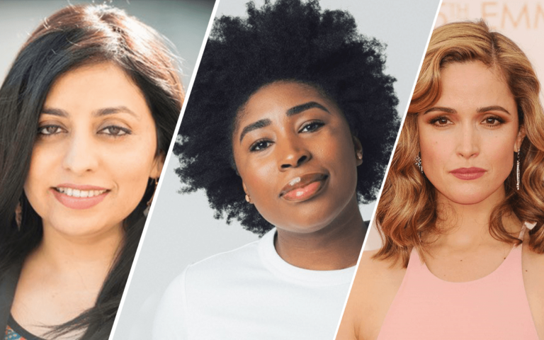 Just Chidi Things (L-R) Ana Tiwary, Chika Ikogwe, Rose Byrne