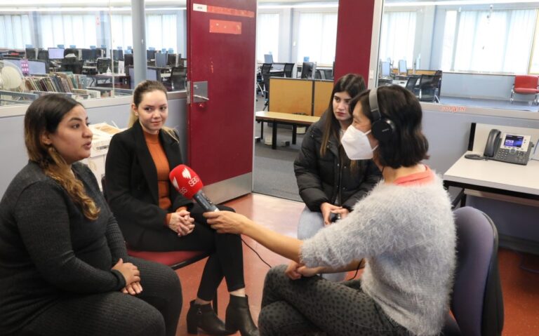 Program Manager Janine Googan speaks to English learners at Granville TAFE