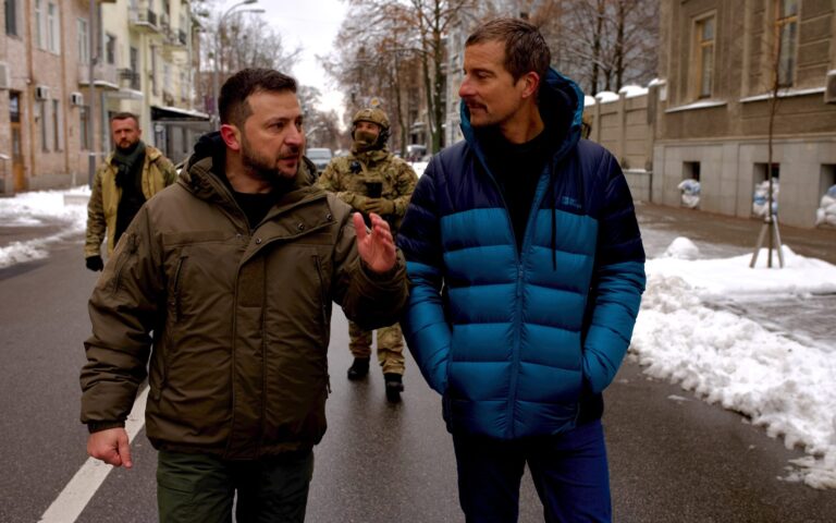 War Zone Bear Grylls Meets President Zelenskyy