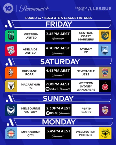 Live Football on 10 this weekend