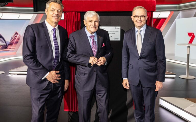 Prime Minister Anthony Albanese opens Seven’s new Sydney news studio