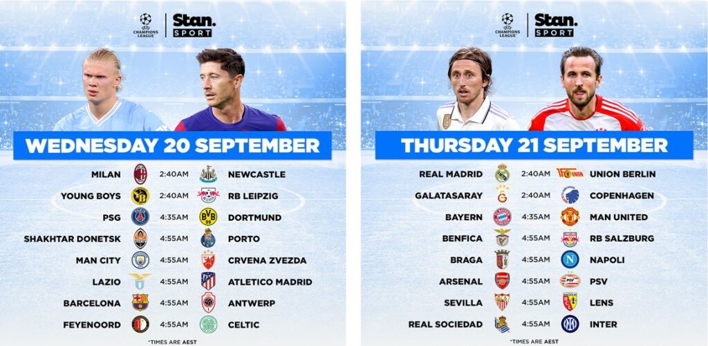 UEFA Champions League on Stan Sport