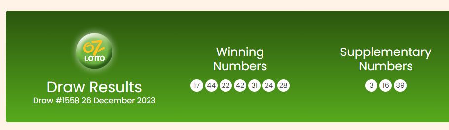Oz Lotto numbers Boxing Day 90 million TV Central