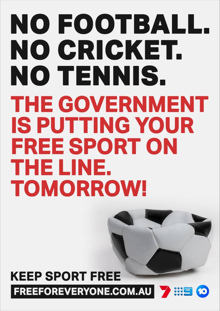 TV networks unite to keep sport free for all Australians