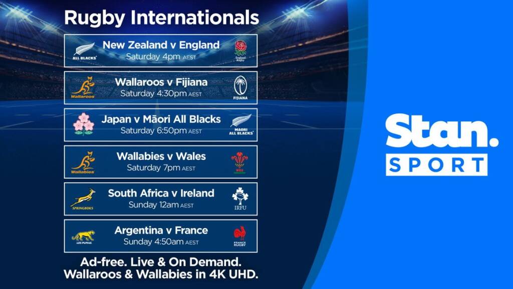 Wallabies v Wales on Stan