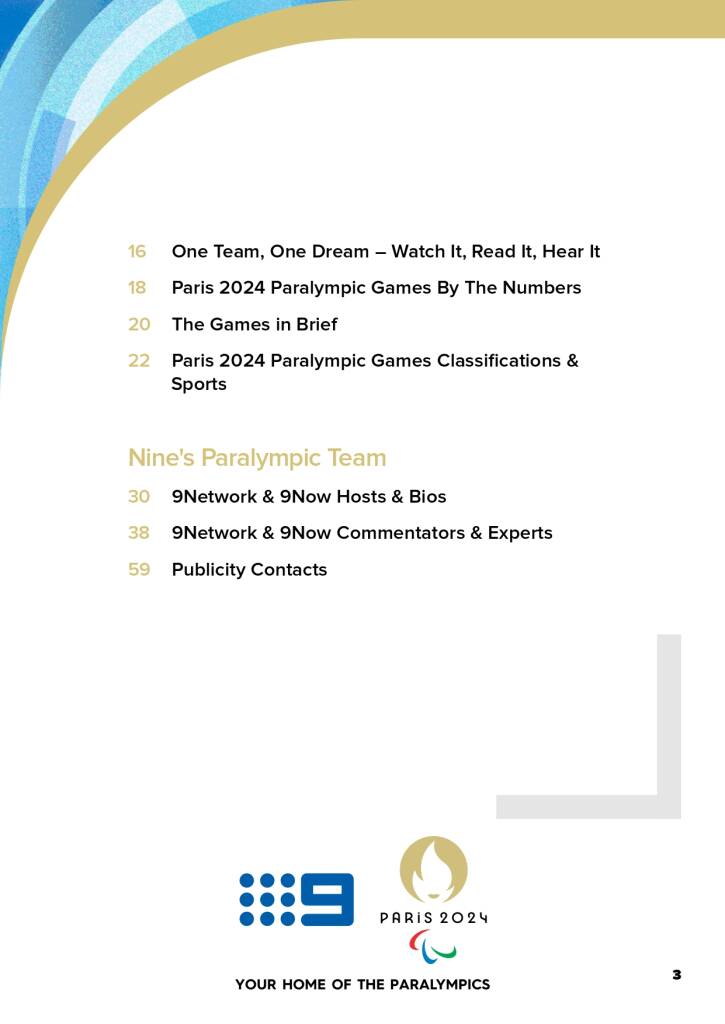 9Network announces world class Paralympic games coverage line-up for Paris 2024