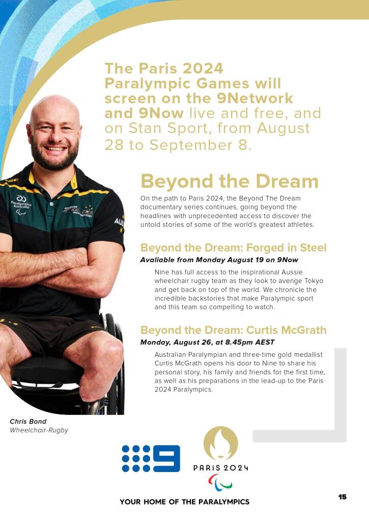 9Network announces world class Paralympic games coverage line-up for Paris 2024