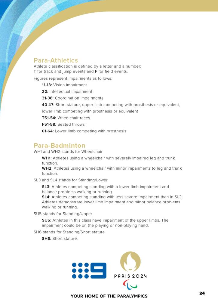 9Network announces world class Paralympic games coverage line-up for Paris 2024