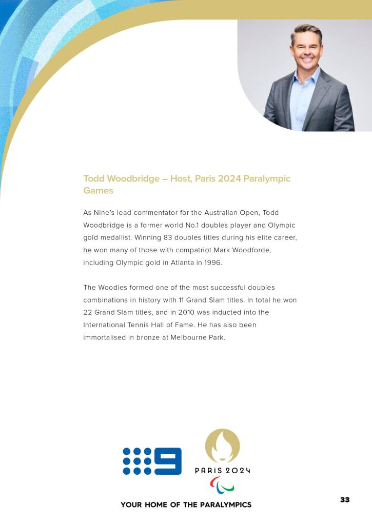 9Network announces world class Paralympic games coverage line-up for Paris 2024