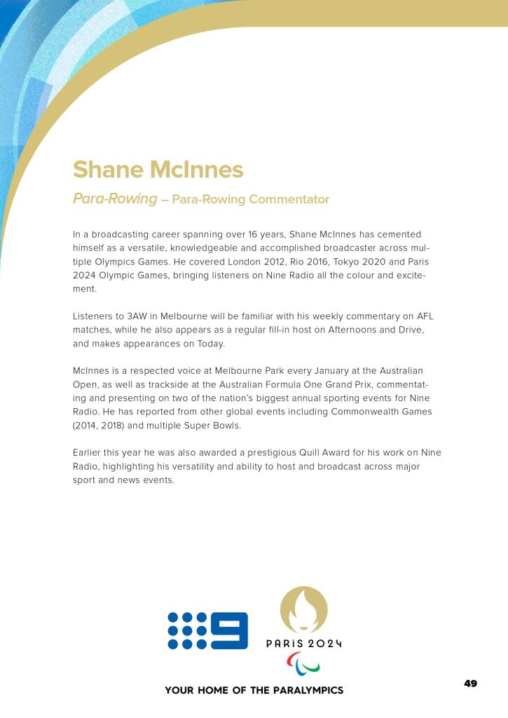 9Network announces world class Paralympic games coverage line-up for Paris 2024