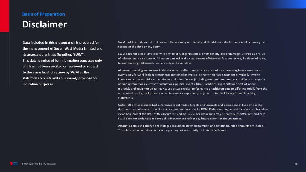 Seven West Media F24 financial results