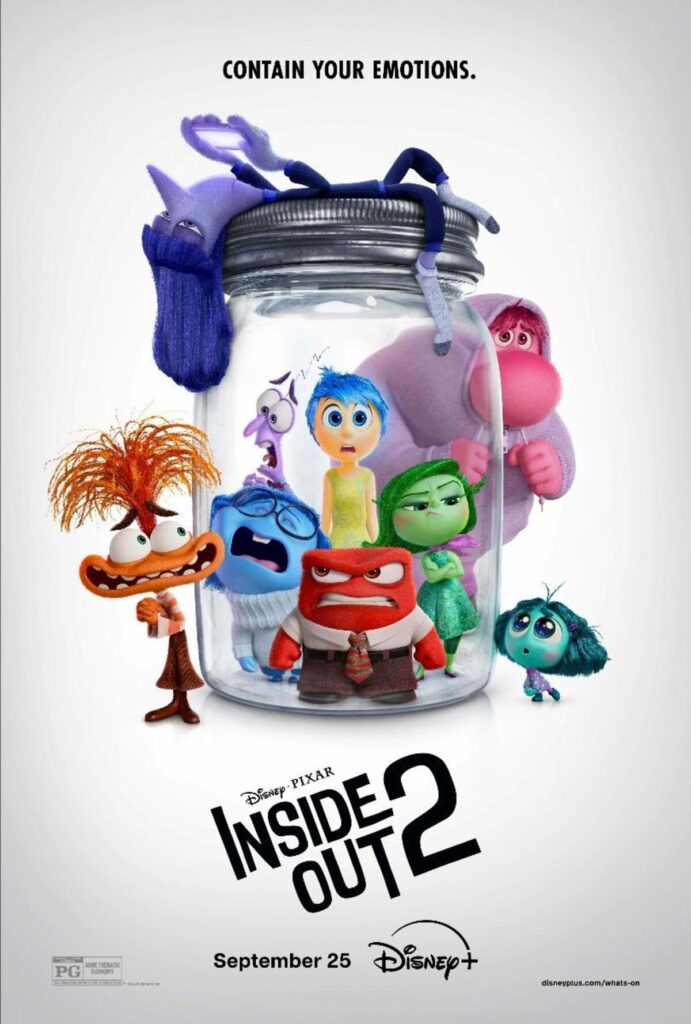 Inside Out 2 on Disney+ streaming 25 September