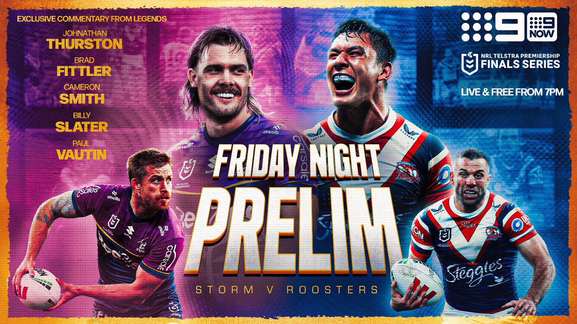 NRL preliminary finals fixture on Channel 9 and 9Now