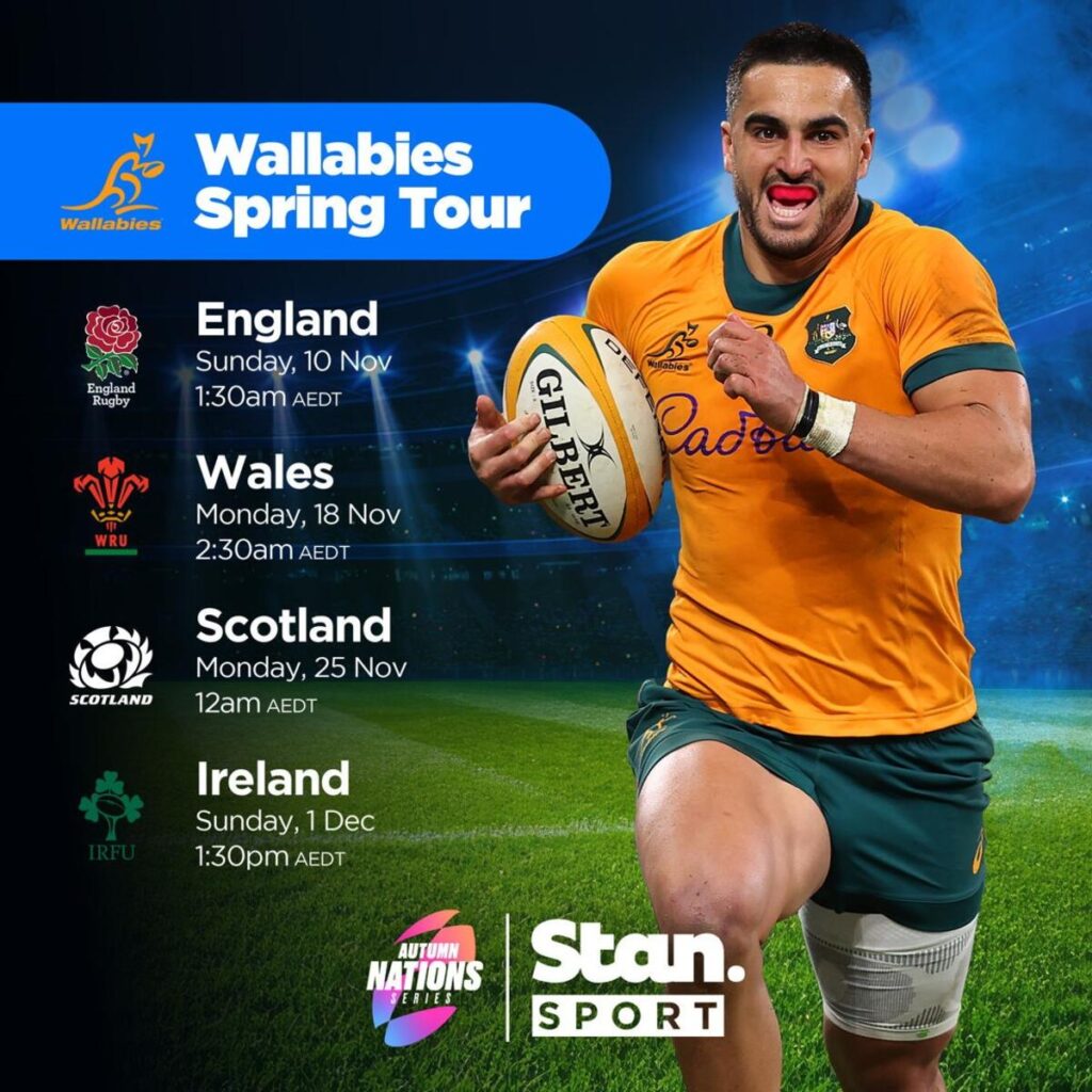 Joseph Suaalii to debut for Wallabies on Stan Sport