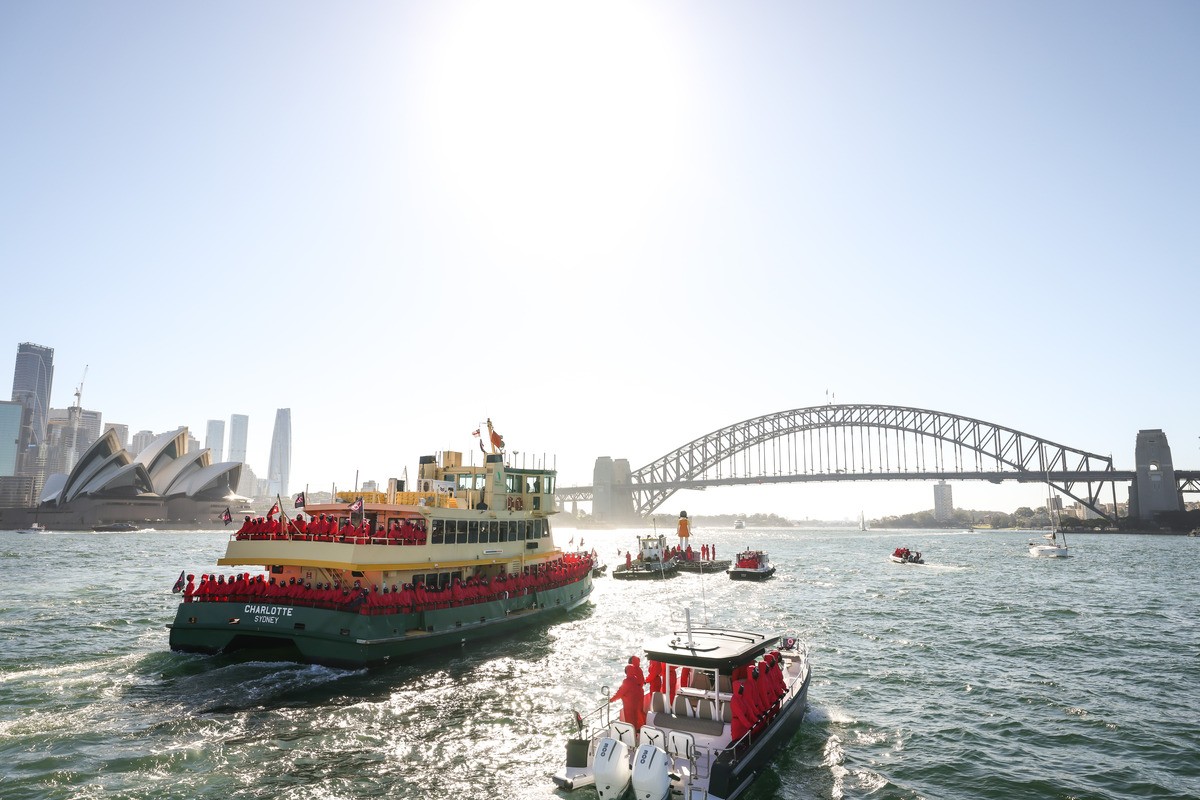 Squid Game on Netflix takes over Sydney Harbour - TV Central