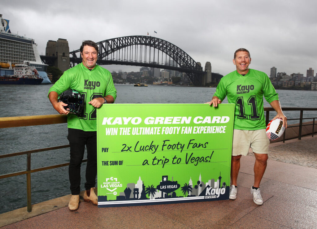 Fox League larrikins hit the streets to launch 'Kayo Green Card' campaign