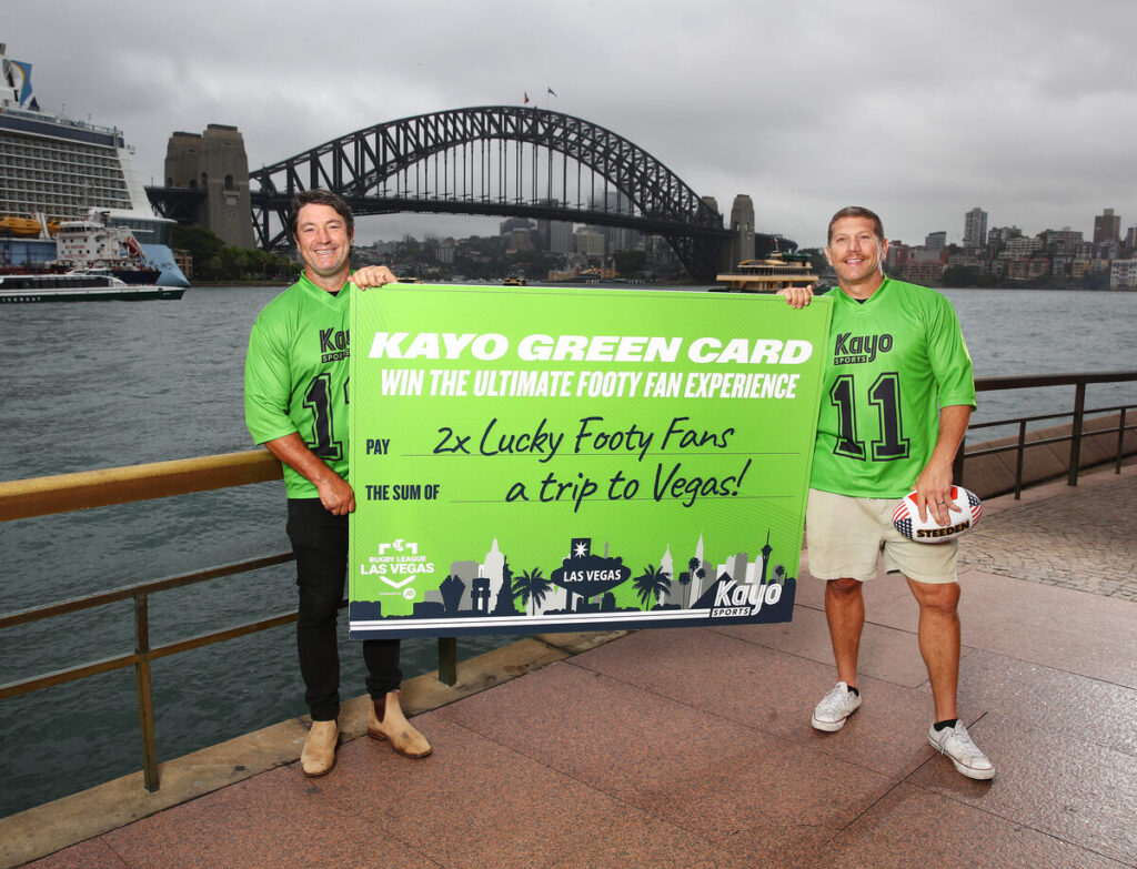 Fox League larrikins hit the streets to launch 'Kayo Green Card' campaign