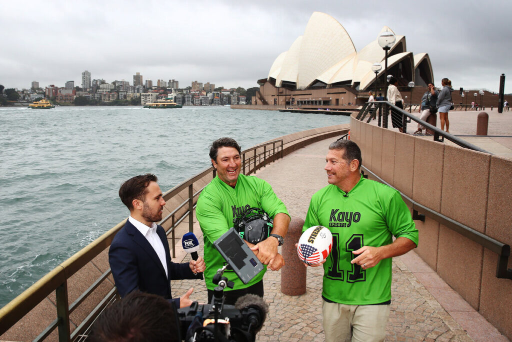 Fox League larrikins hit the streets to launch 'Kayo Green Card' campaign