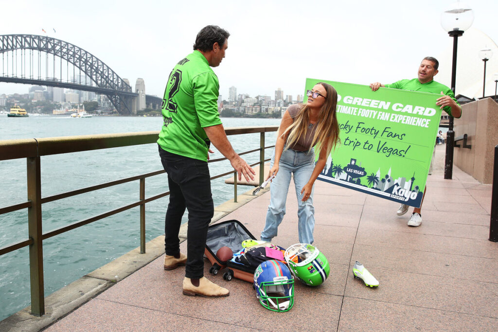 Fox League larrikins hit the streets to launch 'Kayo Green Card' campaign