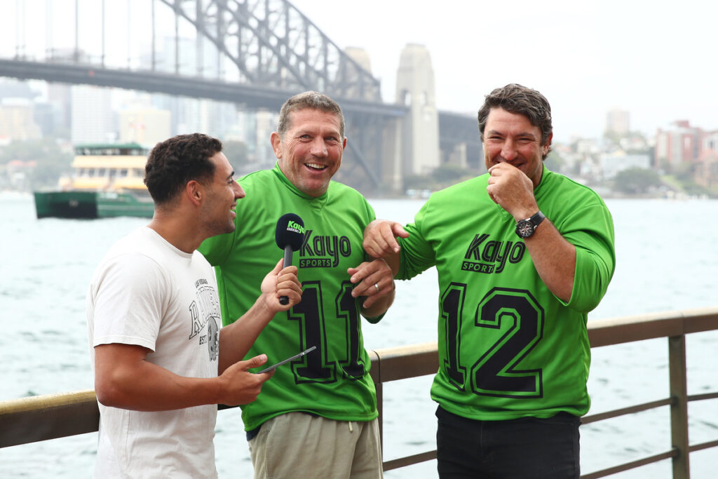 Fox League larrikins hit the streets to launch 'Kayo Green Card' campaign