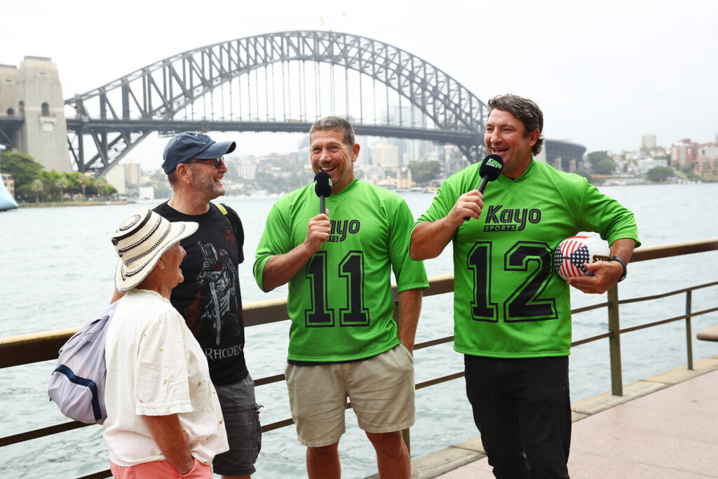Fox League larrikins hit the streets to launch 'Kayo Green Card' campaign