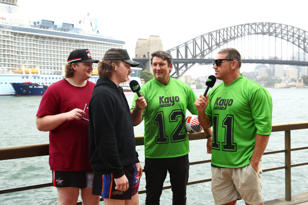 Fox League larrikins hit the streets to launch 'Kayo Green Card' campaign