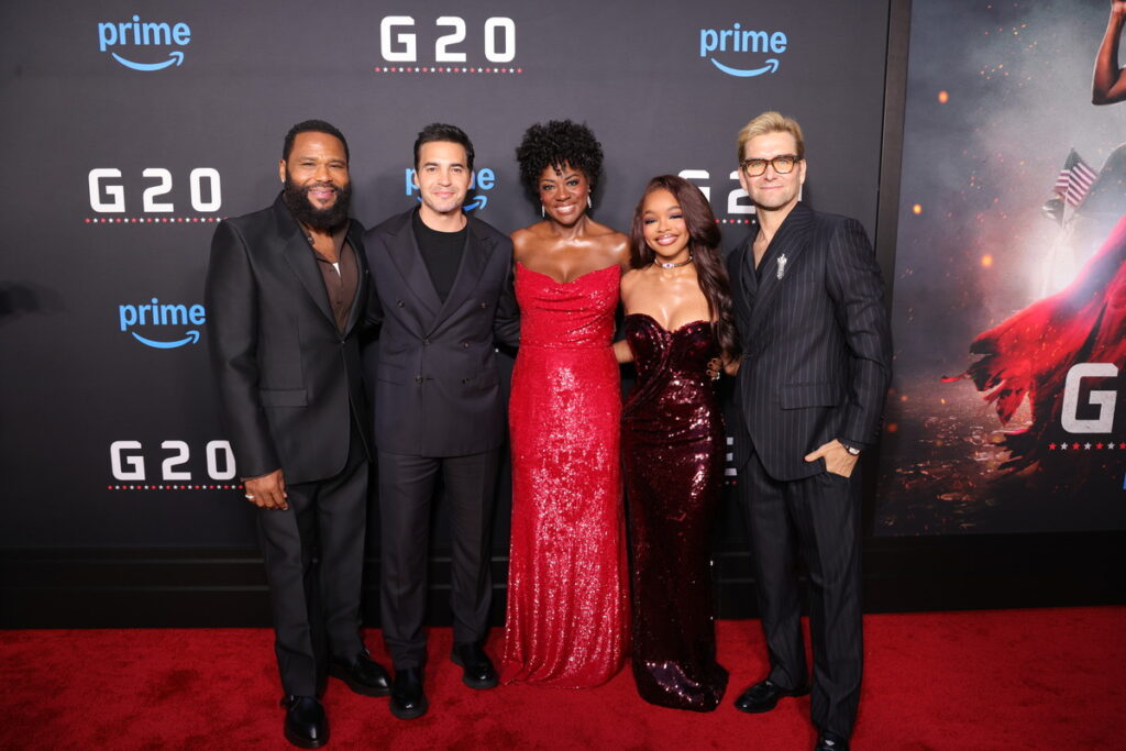 Viola Davis arrives at the world premiere of G20 on Prime Video