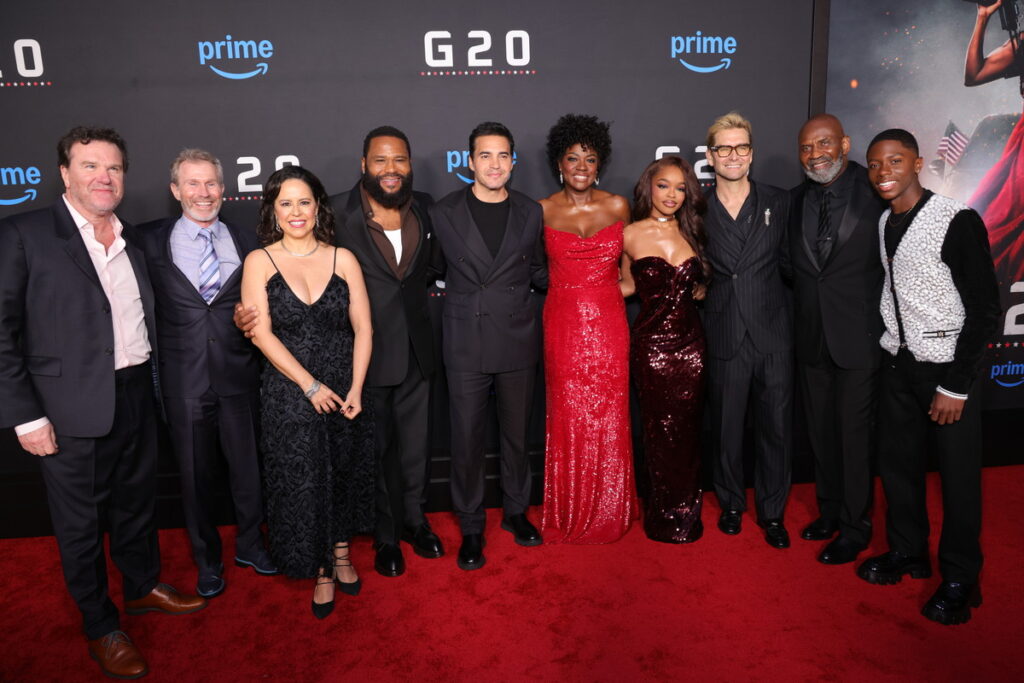 Viola Davis arrives at the world premiere of G20 on Prime Video
