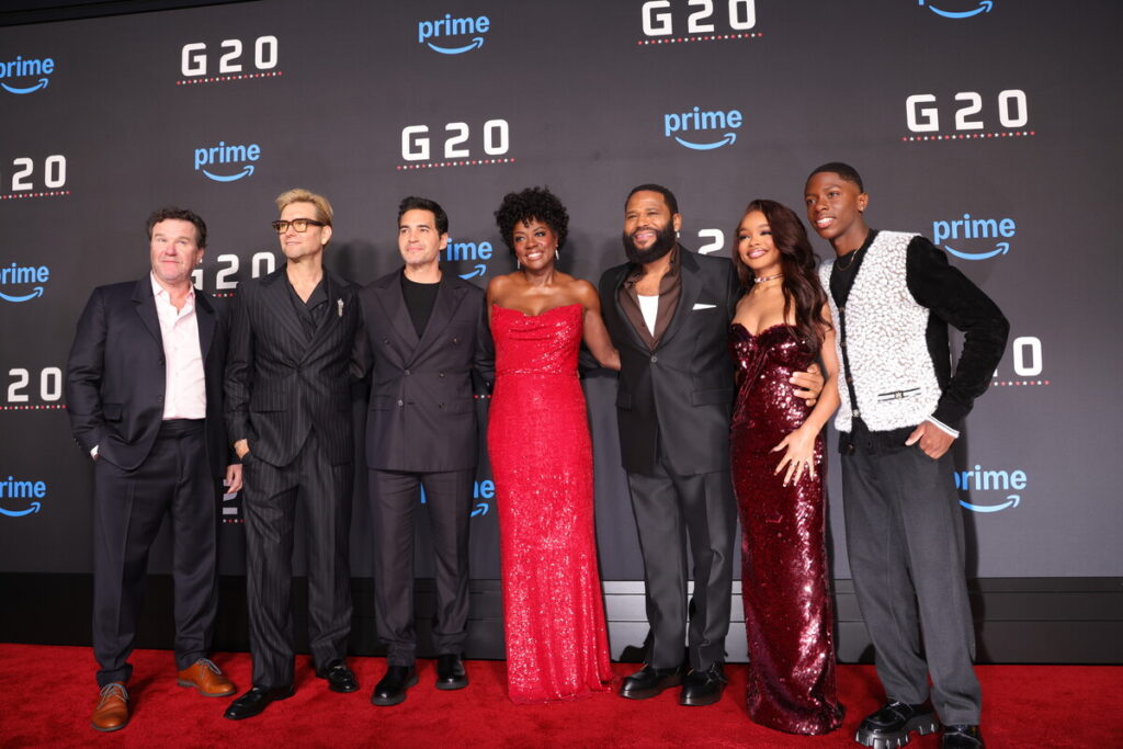 Viola Davis arrives at the world premiere of G20 on Prime Video
