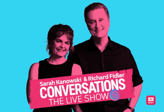 ABC’s Conversations with Sarah Kanowski and Richard Fidler hit the road to celebrate 20 years of stories
