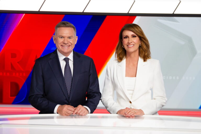 Australia Decides on Channel 7 hosted by Natalie Barr and Michael Usher