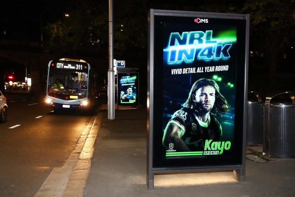 Kayo Sports illuminates Sydney CBD in Vivid new outdoor campaign