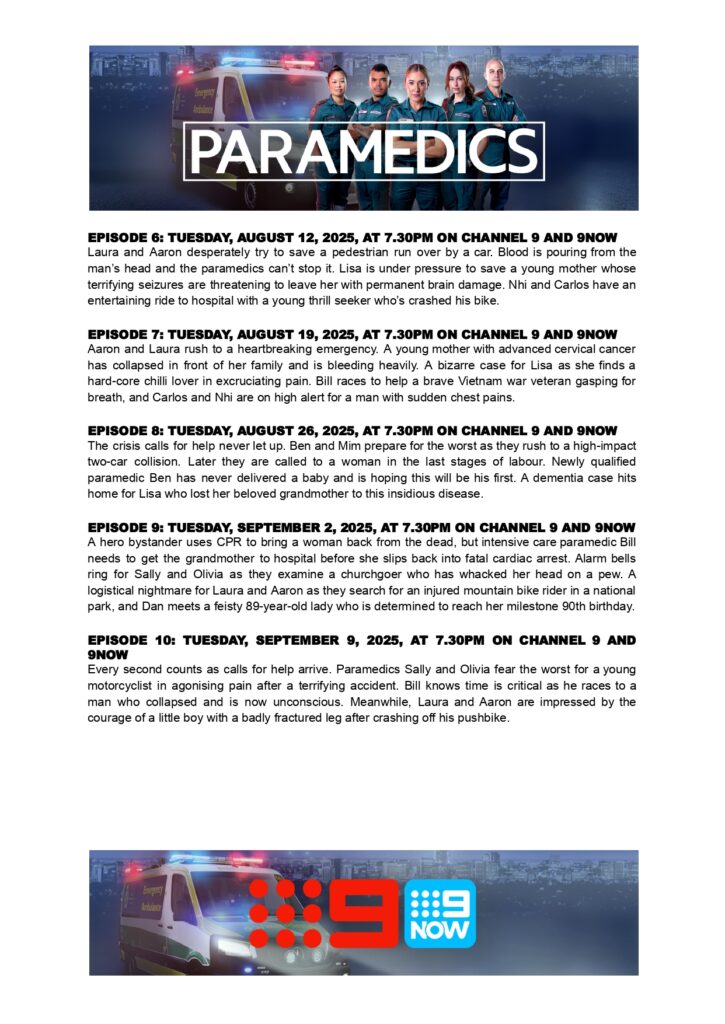 Paramedics on Channel 9 returns for season 6