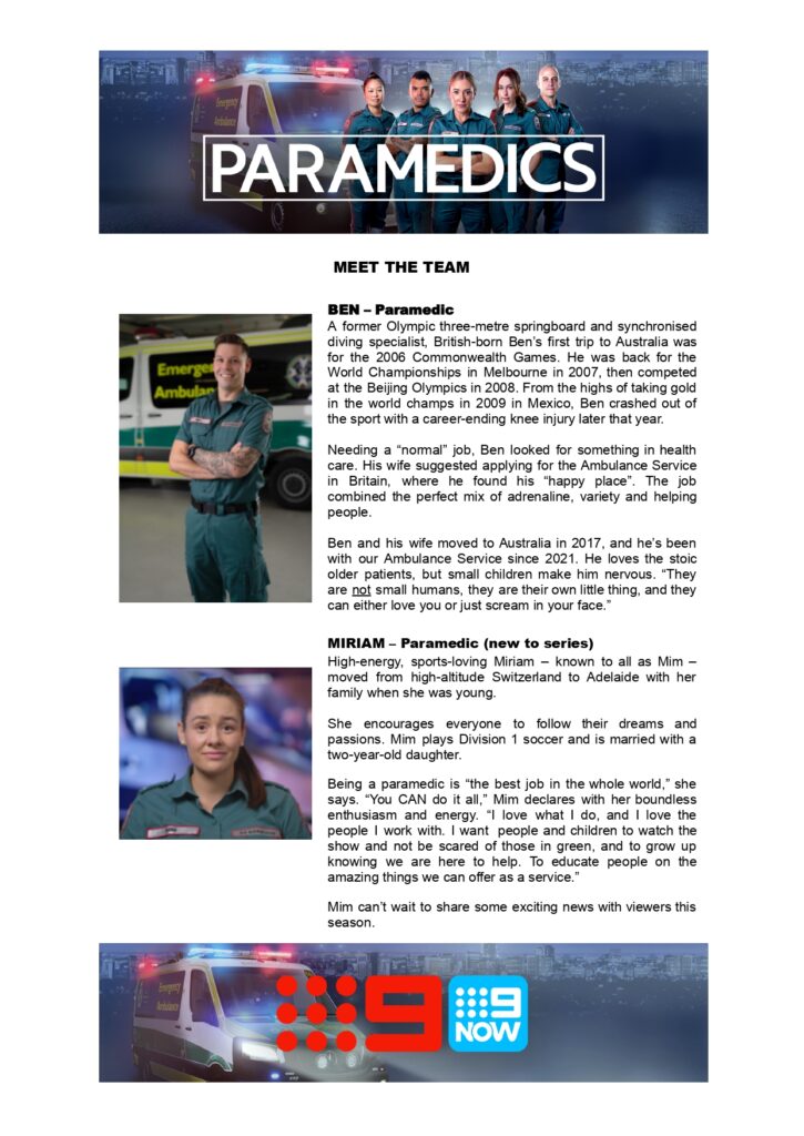 Paramedics on Channel 9 returns for season 6