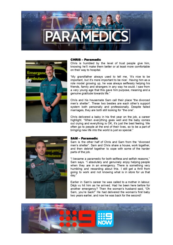Paramedics on Channel 9 returns for season 6