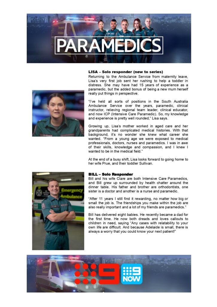 Paramedics on Channel 9 returns for season 6