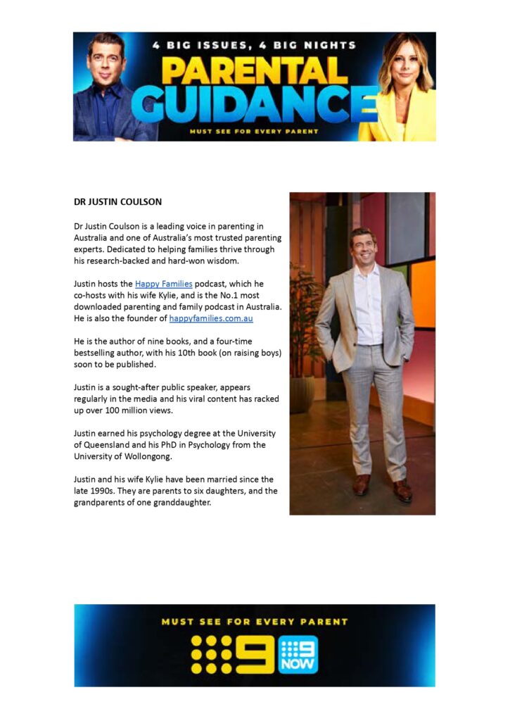 Parental Guidance on Channel 9 returns with event season