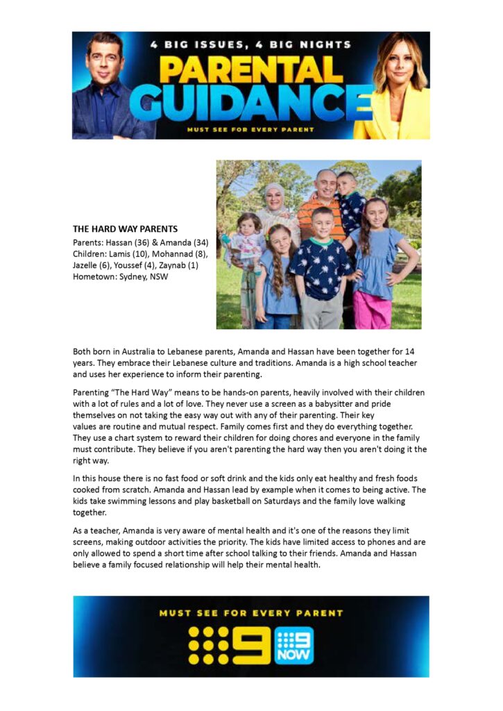 Parental Guidance on Channel 9 returns with event season