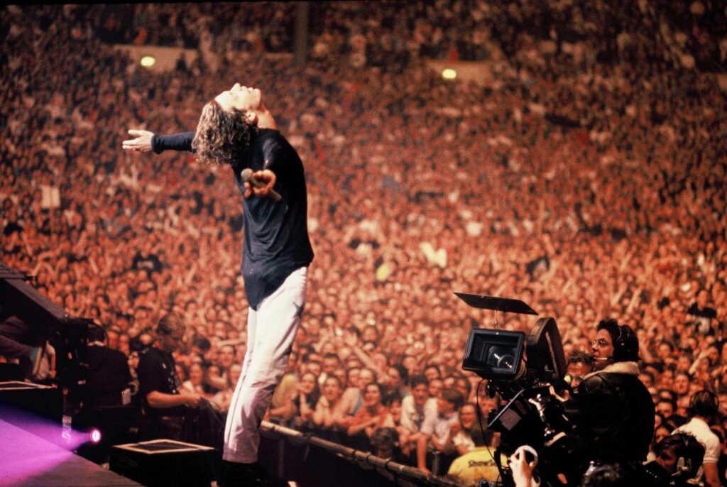 INXS Live at Wembley on Channel 7 behind the scenes