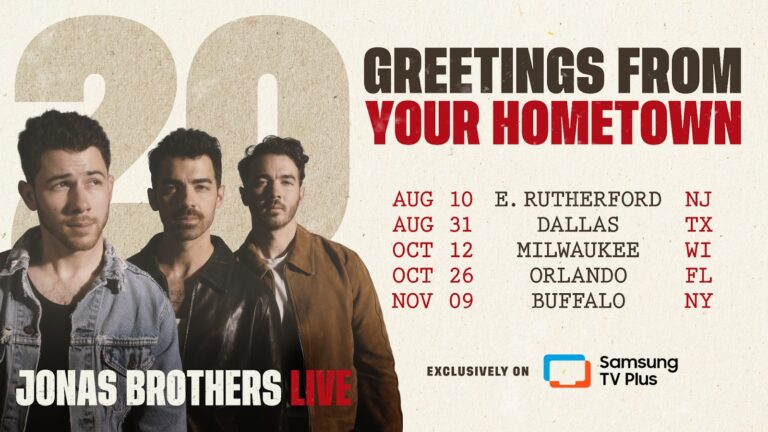 Jonas Brothers Concerts to Livestream Free Exclusively on Samsung TV Plus AU