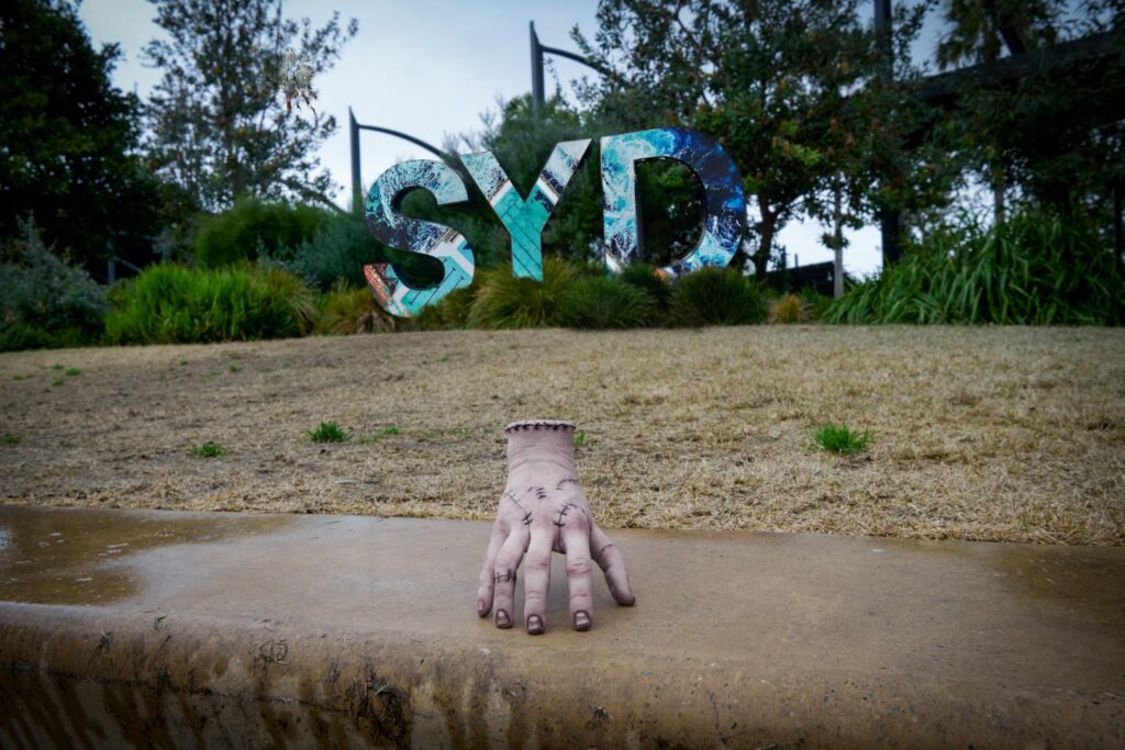 Wednesday on Netflix has Thing tour Sydney