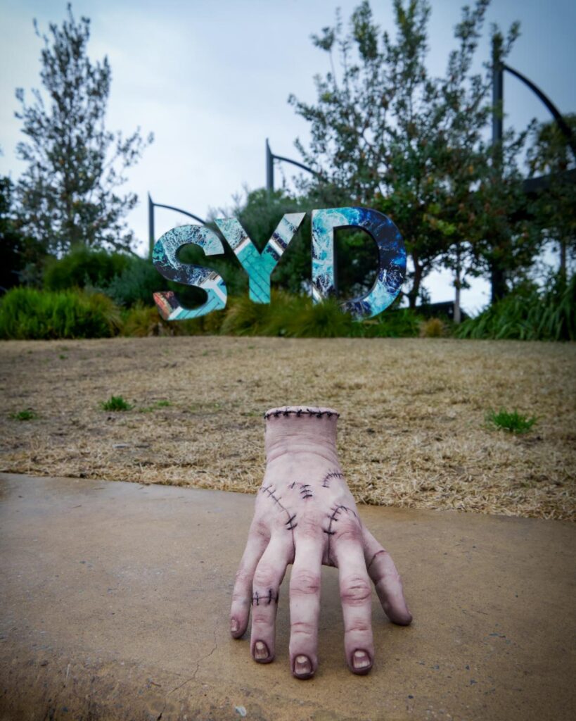 Wednesday on Netflix has Thing tour Sydney