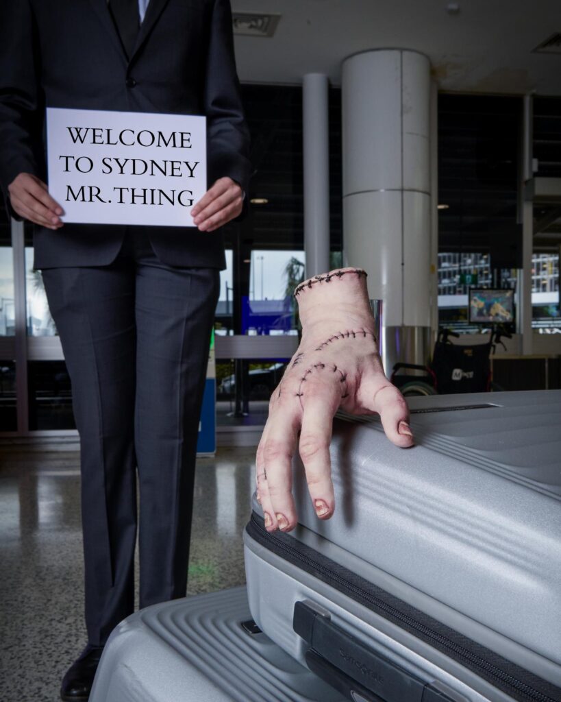 Wednesday on Netflix has Thing tour Sydney