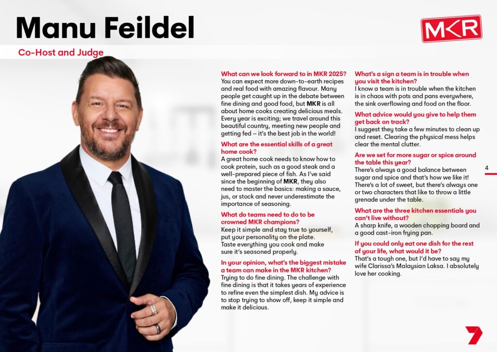 MKR on Channel 7 and 7plus meet the 2025 teams