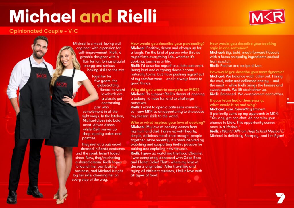 MKR on Channel 7 and 7plus meet the 2025 teams