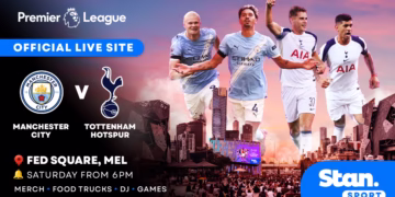 Football fever takes over Melbourne's Fed Square for official premier league live site