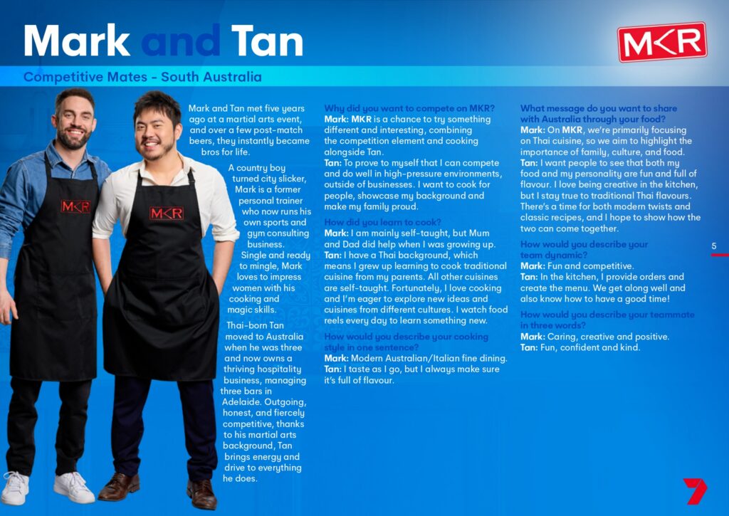 MKR on Channel 7 gatecrashers as three new teams bring the heat as Mel and Jacinta depart