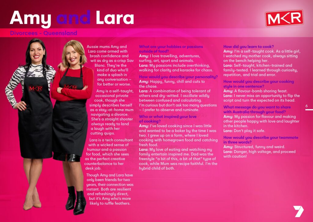 MKR on Channel 7 gatecrashers as three new teams bring the heat as Mel and Jacinta depart