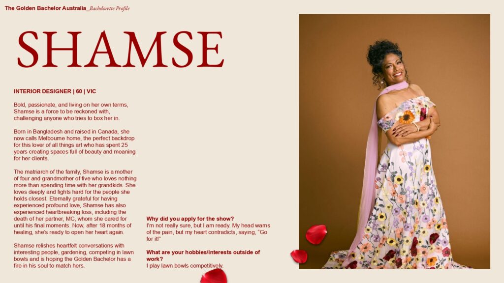 The Golden Bachelor on Channel 9 meet the participants