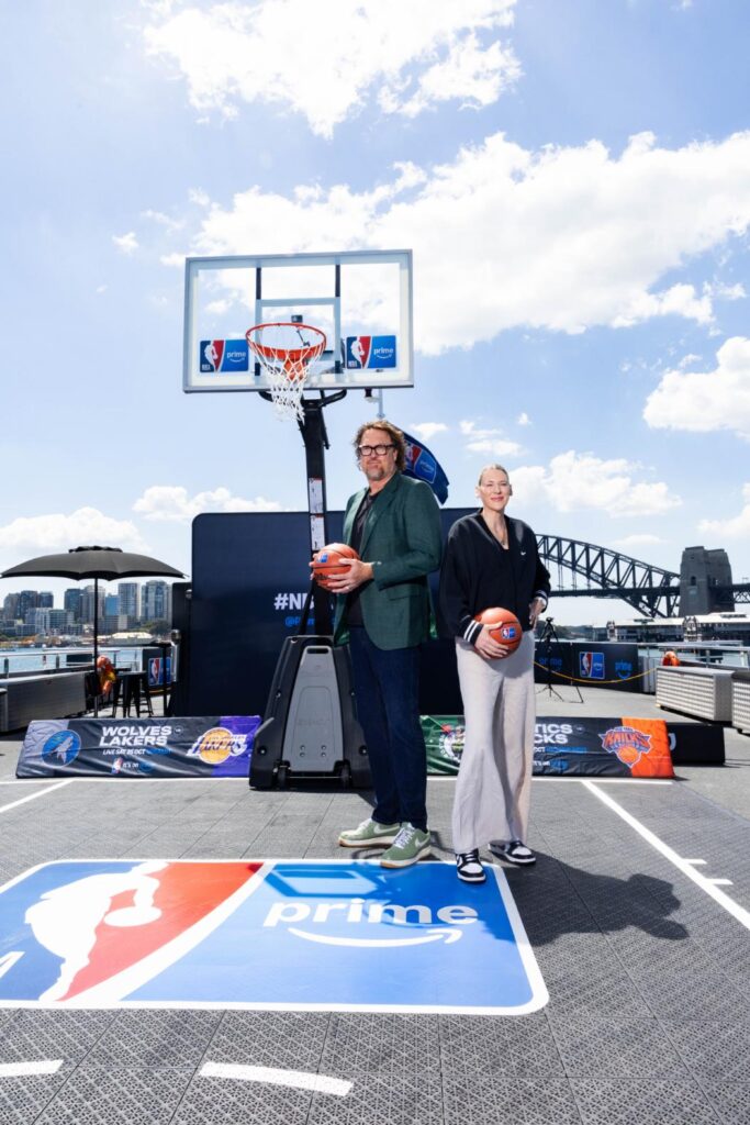 NBA Champion Luc Longley and WNBA Champion Lauren Jackson Headline NBA on Prime's Floating Court Launch on Sydney Harbour